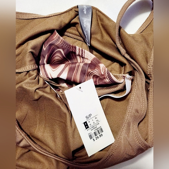 Refuge Size Small Women's One Piece Animal Print Cut Out High Waist - Picture 6 of 9